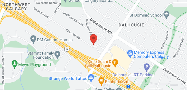 map of 115 Dalhousie  Road NW